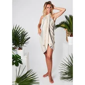 Ręczniki - Ręcznik hammam CRUISE 100% naturalna bawełna YEYE Czarny-niebieski - miniaturka - grafika 1