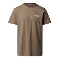 Koszulki męskie - Koszulka męska The North Face Simple Dome 0A87NGBOW1 - brązowa - miniaturka - grafika 1