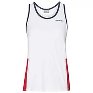 Koszulki i topy damskie - Head Club Tank Top G dziewczęce T-shirty biały biały/czerwony 164 816469-WHRD164 - miniaturka - grafika 1