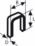 Pozostałe elektronarzędzia - Bosch Zszywki z wąskim grzbietem, typ 55, powlekane żywicą 6 x 1,08 x 30 mm 2609 - miniaturka - grafika 1