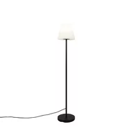 Lampy ogrodowe - QAZQA Nowoczesna zewnętrzna lampa stojąca czarna klosz biały 25cm IP65 - Virginia - miniaturka - grafika 1
