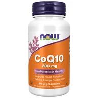 Witaminy i minerały dla sportowców - NOW CoQ10 200mg 60vegcaps - miniaturka - grafika 1