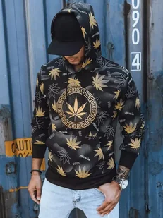 Bluza męska z nadrukiem czarna Dstreet BX5318-L - Bluzy męskie - miniaturka - grafika 1