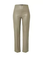 Spodnie damskie - Soaked in Luxury Spodnie damskie Slkaylee Pu Kickflare, beż, XL - miniaturka - grafika 1