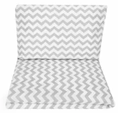 Pościel dla dzieci - POŚCIEL DO ŁÓŻECZKA NIEMOWLĘCA DZIECIĘCA POSZEWKI 135x100 - Zygzak szary - miniaturka - grafika 1