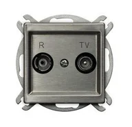 Gniazdka elektryczne - Ospel Gniazdo RTV kocowe ZAR - Stal Inox GPA-RMK/m/37 - miniaturka - grafika 1
