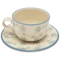 Filiżanki - FILIŻANKA do herbaty kawy 200 ml ze spodkiem - Ceramika Artystyczna Bolesławiec - miniaturka - grafika 1