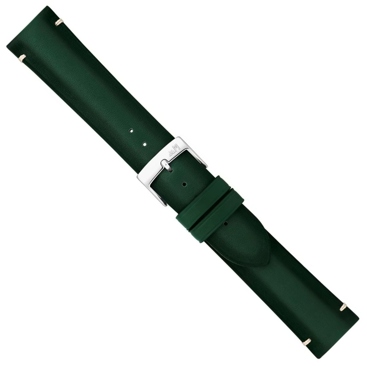 Skórzany pasek do zegarka 22 mm Morellato A01X6120E24071CR22 ciemna zieleń