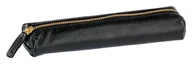 Piórniki - Clairefontaine 116056C - Czarny skórzany futerał - 4x2,5x19,5 cm - Wąski piórnik - Mini etui - przechowywanie długopisów - Kolekcja Wiśni White - miniaturka - grafika 1