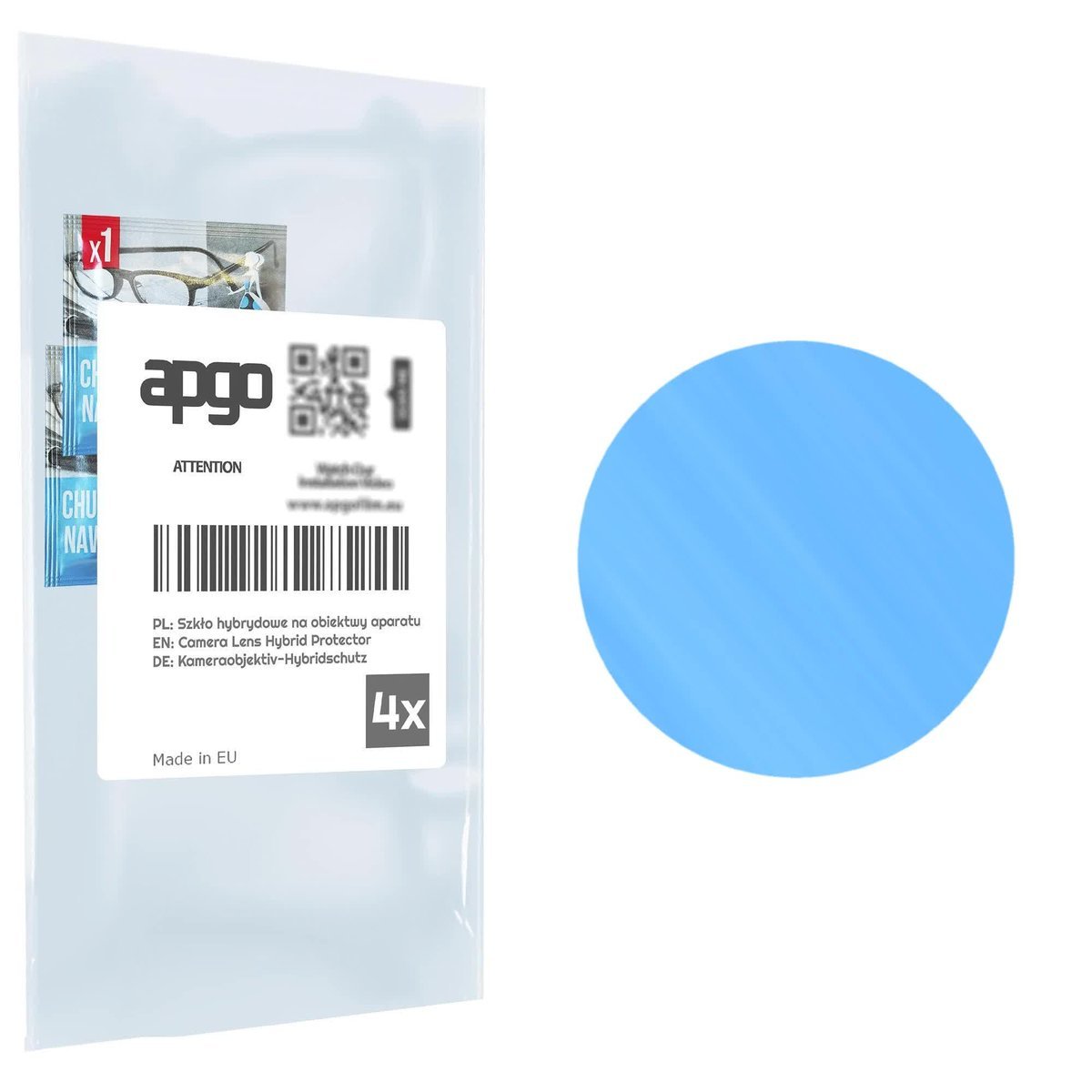 4x Szkło hybrydowe na aparat obiektyw kamerę 9H do Motorola Moto E14 - apgo hybrid Camera Lens Protector
