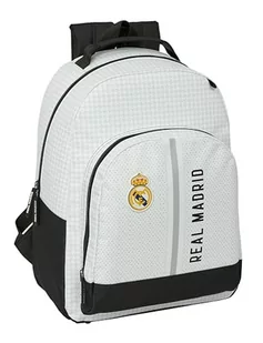 Safta REAL MADRID 1. WYPOSAŻENIE 24/25 - Plecak z możliwością dostosowania do samochodu, plecak, idealny dla dzieci w różnym wieku, wygodny i wszechstronny, jakość i wytrzymałość, 32 x 15 x 42 cm, - Plecaki - miniaturka - grafika 1