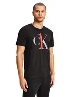 Koszulki męskie - Calvin Klein Koszulka T-Shirt Męski S/S Crew Neck Black 000Nm1903E Wk5 Xl - miniaturka - grafika 1