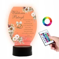 Lampy pozostałe - Lampka Statuetka Prezent na Ślub Pamiątka Życzenia - miniaturka - grafika 1