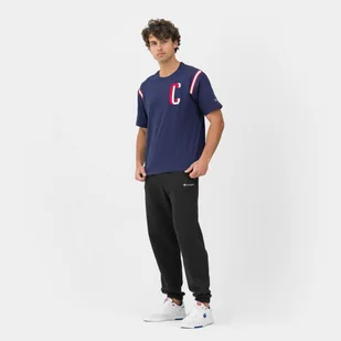 Męskie spodnie dresowe CHAMPION Rochester Elastic Cuff Pants - czarne - Spodnie sportowe męskie - miniaturka - grafika 1
