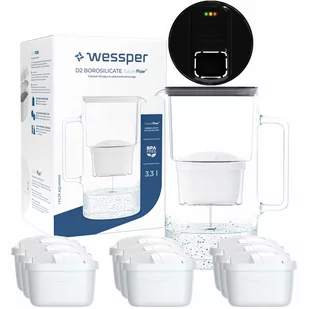 Dzbanek filtrujący Wessper Aquamax 3,3l - Licznik LED + 10x Filtr do wody - Dzbanki filtrujące - miniaturka - grafika 1