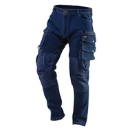 Odzież robocza - Spodnie robocze DENIM, wzmocnienia na kolanach, rozmiar L - miniaturka - grafika 1