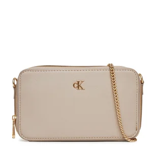 Torebka Calvin Klein Minimal Mono Camera Bag LV04K1086G Beżowy - Torebki damskie - miniaturka - grafika 1