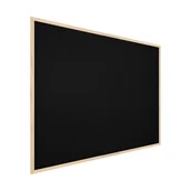 Tablice i flipcharty - Tablica korkowa czarny kolor korka (rama drewniana) 60x40 cm - miniaturka - grafika 1