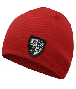 Czapka zimowa PRETORIAN SHIELD - FOOTBALL FANATICS czerwona - Czapki damskie - miniaturka - grafika 1