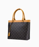 Torebki damskie - PUCCINI Elegancka logowana torebka typu shopper z ozdobnym brelokiem - miniaturka - grafika 1