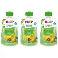 Desery dla dzieci - Hipp Sport Mus owocowy po 1. roku gruszki-banany-winogrona z owsem zestaw 3 x 120 g Bio - miniaturka - grafika 1