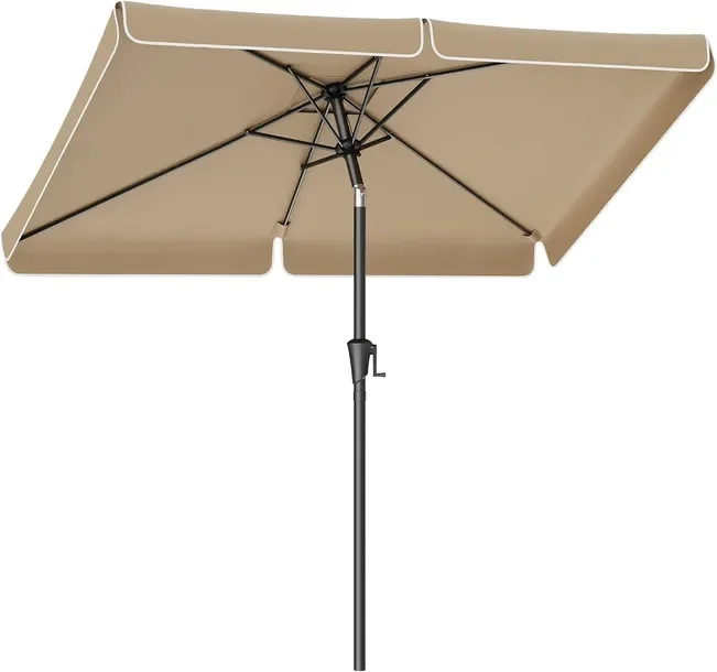 Songmics Parasol Balkonowy 300x200cm Prostokątny UPF50+ Taupe Ogrodowy