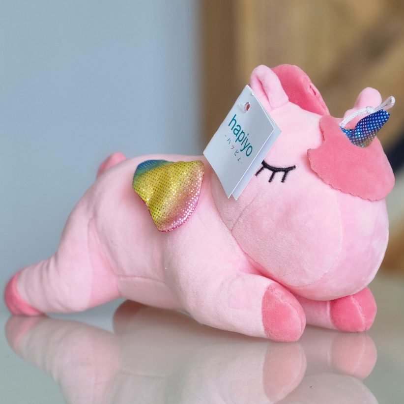 Maskotka pluszak mały miękki śpiący jednorożec 30 cm