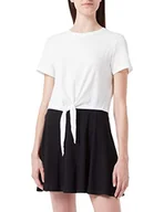 Koszulki i topy damskie - ONLY Women's ONLMAY S/S Short Knot TOP JRS T-Shirt, Cloud Dancer, M - miniaturka - grafika 1