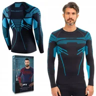 Koszulki męskie - BRUBECK DRY męska koszulka TERMOAKTYWNA sportowa DŁUGI RĘKAW - L - miniaturka - grafika 1