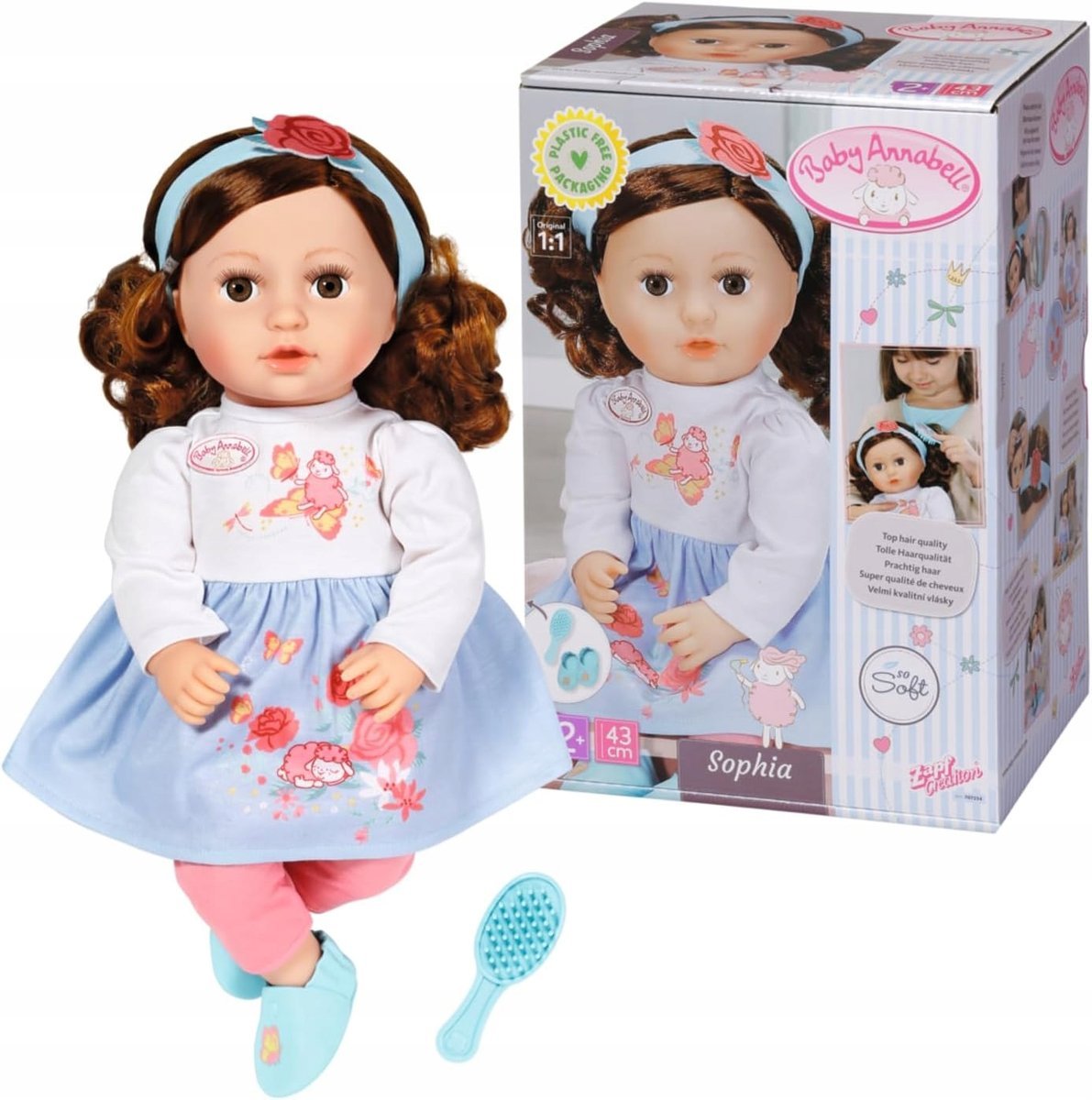 Baby Annabell Sophia Brunetka 36Cm Laleczka Bobas Prezent Dla Dzieci