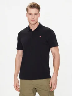Napapijri Polo Ealis NP0A4H8B Czarny Regular Fit - Koszulki męskie - miniaturka - grafika 1