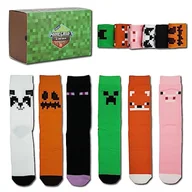 Skarpetki męskie - Paladone Minecraft Odd Socks, zbuduj swój własny przytulny zestaw skarpet, zawiera sześć nierównych skarpet Odd Socks, wielokolorowy, 36 - miniaturka - grafika 1