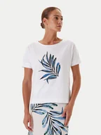 Koszulki i topy damskie - Tatuum T-Shirt Lali 5 T2509.112 Biały Relaxed Fit - miniaturka - grafika 1