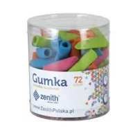 Przybory szkolne - Zenith Gumka na Ołówki 2w1 nakładka 4 kolory (72 sztuki) - miniaturka - grafika 1