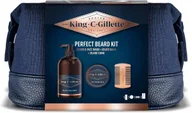 Kosmetyki i akcesoria do pielęgnacji brody - GILLETTE King C. MEN Zestaw do golenia brody + EKSLUZYWNA KOSMETYCZKA - miniaturka - grafika 1