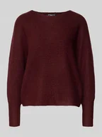 Swetry damskie - Sweter z dzianiny o kroju regular fit z rękawami nietoperzowymi model ‘DANIELLA’ - miniaturka - grafika 1