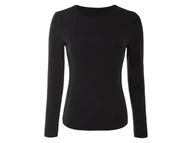 Koszulki i topy damskie - esmara® Koszulka z długim rękawem damska (Czarny, XS (32/34)) - miniaturka - grafika 1