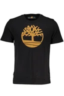 Koszulki męskie - T-SHIRT MĘSKI Z KRÓTKIM RĘKAWEM TIMBERLAND CZARNY - miniaturka - grafika 1