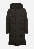 Kurtki męskie - Ciemnozielona Kurtka Pikowana o Dłuższym Kroju z Odpinanym Kapturem Izanaria - miniaturka - grafika 1