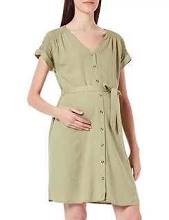 Sukienki - ESPRIT Maternity Damska sukienka Woven Nursing Short Sleeve Kleid, Real Olive-307, XXL - grafika 1