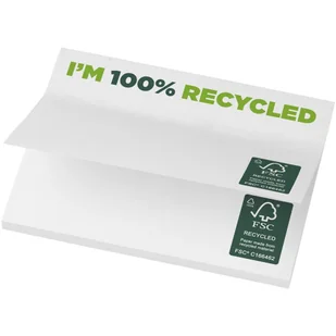 Karteczki samoprzylepne z recyklingu o wymiarach 100 x 75 mm Sticky-Mate® - Gadżety  do biura - miniaturka - grafika 1