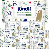 Chusteczki nawilżane - KINDII NATURAL BALANCE CHUSTECZKI NAWILŻANE x 12 - miniaturka - grafika 1