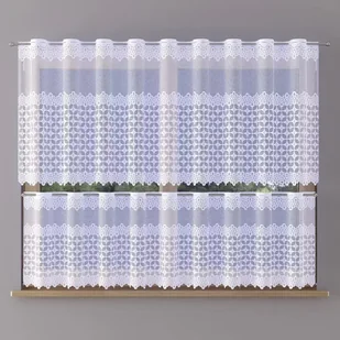 Zazdrostka żakardowa metrażowa wys. 50 cm Kireta 624833 biała 50 cm - Firany - miniaturka - grafika 1