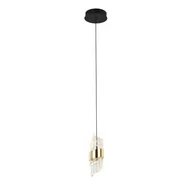 Lampy sufitowe - Tonga lampa wisząca 1xLED/8W czarna/złota PND-26374-1-8W-3K-BK-GD - miniaturka - grafika 1