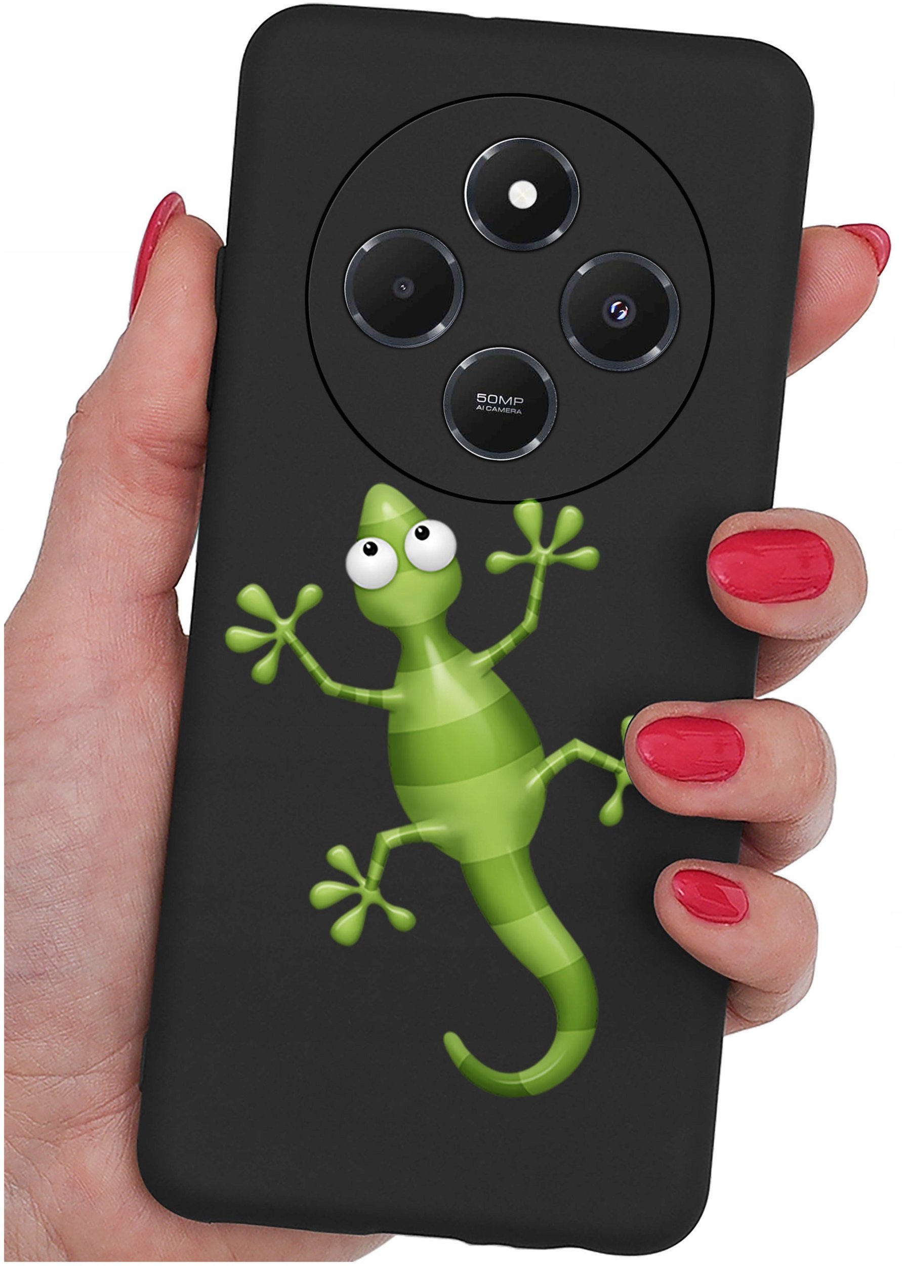 Etui do Xiaomi Redmi 14C WZORYSILIKONOWE MATT CASE + SZKŁO 9H