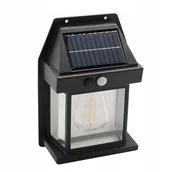 Lampy ogrodowe - Lampka SOLARNA Ogrodowa TARAS ŚCIENNA Elewacyjna 1200mAh 21cm XL Mocna IP65 - miniaturka - grafika 1
