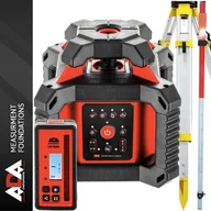 Sprzęt geodezyjny - Niwelator laserowy ADA 500HV R z Detektorem milimetrowym Statyw aluminiowy 1,6m Łata niwelacyjna 5m - miniaturka - grafika 1