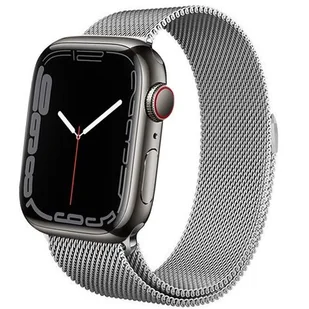 CRONG Pasek ze stali nierdzewnej Milano Steel do Apple Watch 42/44/45 mm (srebrny) - Akcesoria do zegarków - miniaturka - grafika 1