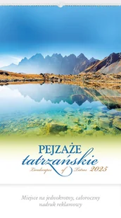 Kalendarz ścienny 2025, Pejzaże tatrzańskie - Kalendarze - miniaturka - grafika 1