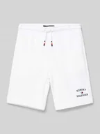 Spodnie i spodenki dla chłopców - Szorty z dzianiny dresowej z nadrukiem z logo - miniaturka - grafika 1